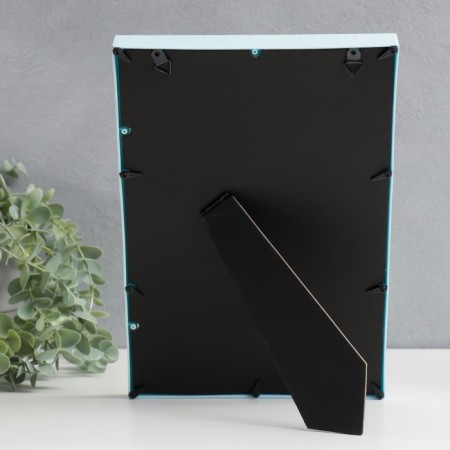 Photo frame plastic in 3 photos 10x10 cm, 13x18 cm "Lyon" Blue 32x20 cm-3
