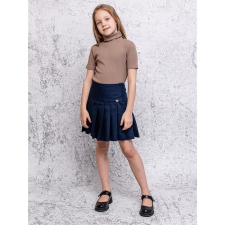 Turtleneck for girls, height 146 cm, beige color-4