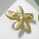 Brooch "Flower" delicate, white color in gold