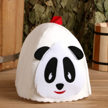 Bath cap with children's applique "Pandochka" felt