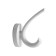 Furniture hook cappio usual, two -rod, lunar gray