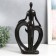 Souvenir ceramics "man and heart" black 7x18x31.5 cm