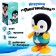 Penguin toy, works on batteries, dances, light and sound effects