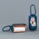 Container with packets for cleaning dogs "Laying", blue color