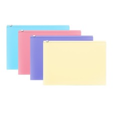 The convert folder on the A4 Zip-Molniya, 180 μm, Erichkrause Fizzy Pastel, mix, up to 100 sheets