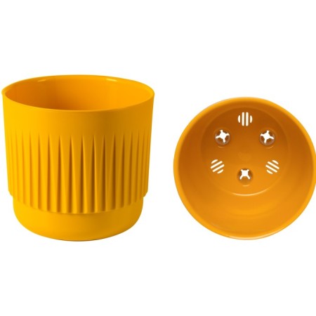 Plastic pot Live-In-Green with the Beta tab, d = 19 cm, 4 l, the color of the honey-1