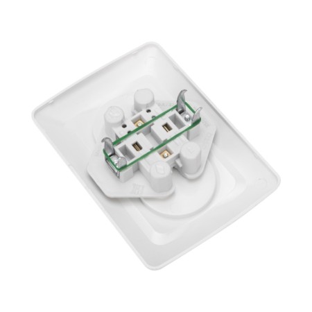 Kranz double outlet without grounding, hidden, installation, 10a, white KR-78-0217-2