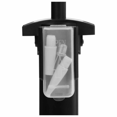 Floor pump with a needle and nozzles, plastic, black color-5
