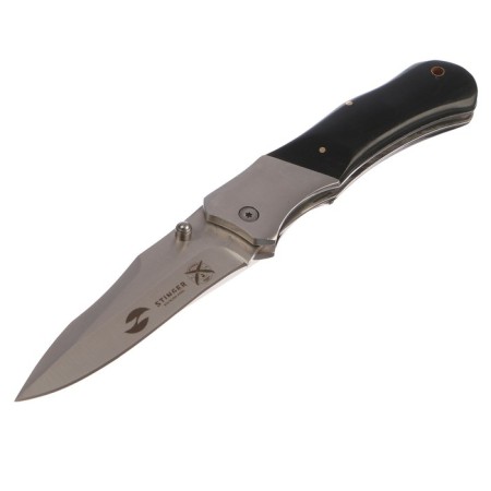 Stinger folding knife, 100 mm, handle: steel, wood, cardboard box