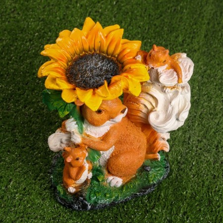 Garden figure "Squirrels with flower" 25cm-3