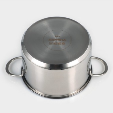 Great stainless steel pan, 2.8 liters, with a heat distribution layer, induction-4