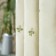 Set of curtains "Ginko", size 145x270 cm, cream color