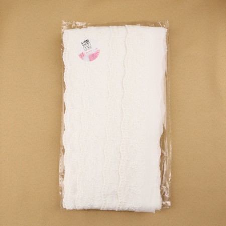 Lace embroidery, 50 mm × 13.7 ± 1 m, white color-2