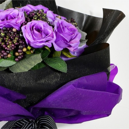 Flower film "Silk", lilac, 58 cm x 5 m-5
