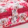 Casket for needlework "Pink flowers" 18x12x9.5 cm