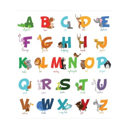 Set of napkins for setting the table "English alphabet", rectangular, size 32x46 cm, 4 pcs-2