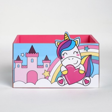Organizer for the Office "Unicorn with Heart" Pink Castle-2
