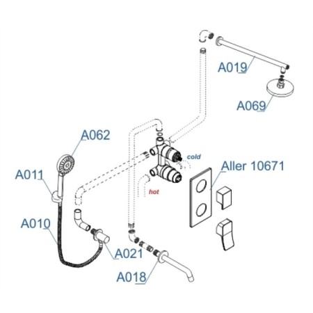 The shower system wasserkraft a171619, built -in, tropical shower, shower, chromium-2