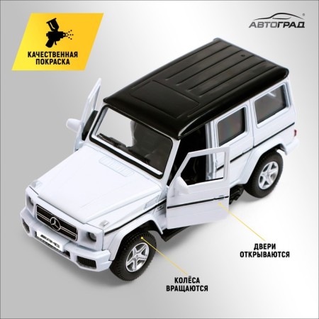 Metal Mercedes-Benz G63 AMG, 1:32, doors, inertia, white color open-2