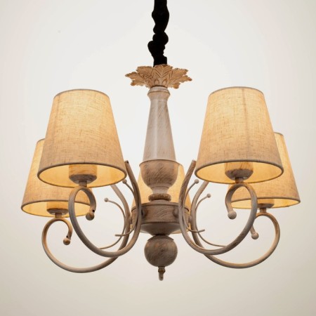 Svetlana chandelier 5x60W E14 white 54x54x42cm SVK-2