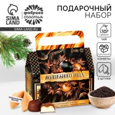 New Year's Gift Set of Magic Year: tea, cookies, sweets