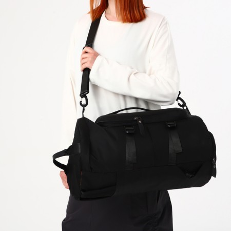 A backpack-samka with a zipper, 4 outer pockets, a shoe compartment, black color-10