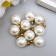 Decor for creativity Plastic "Pearls with a loop-mole" set 10 pcs 1x1x1 cm