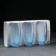 Set of glass glasses Linka, 500 ml, 3 pcs, turquoise color