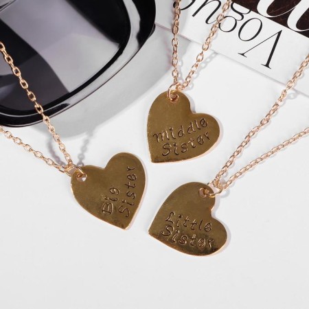 Kulons "Demetrons" three sisters, three hearts, color gold, 40 cm