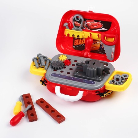 Set of builder "Suitcase" in a bag with game tools, cars-1