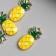 Decor for creativity metal, enamel "pineapp" gold 1.4x1.2 cm