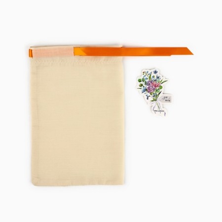Cotton bag “With love for you”, flowers, 16 x 24 cm-4