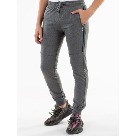 Sports pants for ISEE boys, height 122-128 cm, dark gray color-4