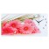 Carty clock is wall-mounted, on canvas, interior, silent "pink gerberes", 40 x 76 cm