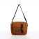 Youth bag with zipper, 1 outer pocket, brown color