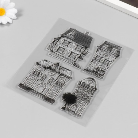 Stamp for creativity Silicon "Houses" 15x18cm-1