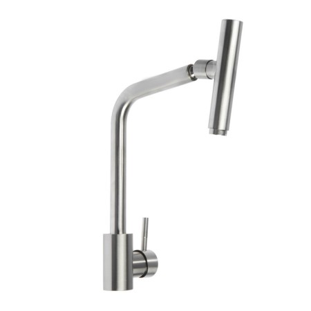 Zein ZS-1 kitchen mixer, "microphone", 35 mm cartridge, stainless steel, satin-4