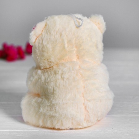 Soft toy "Bear with Heart", pink color-1