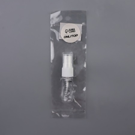A bottle for storage, with a spray, with a division scale, 10 ml, white/transparent color-7