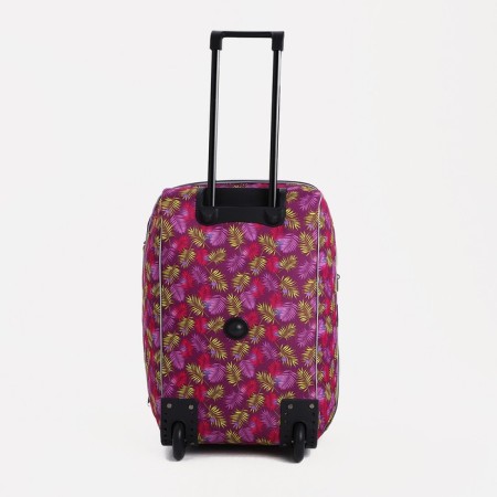 Road bag on wheels, a lightning department, with an increase, an outer pocket, a dark pink color-3