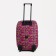 Road bag on wheels, a lightning department, with an increase, an outer pocket, a dark pink color
