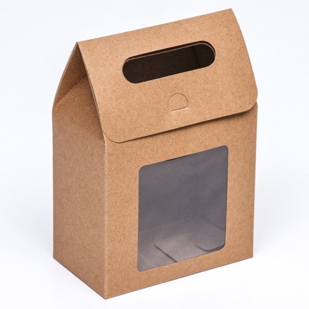 Box with window, craft, 20 x 14 x 8 cm-2