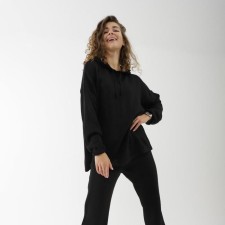 Knitted suit SL, with a hood, 42-44, black