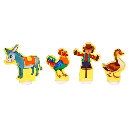 Set a half puzzle with figures "My farm"-7