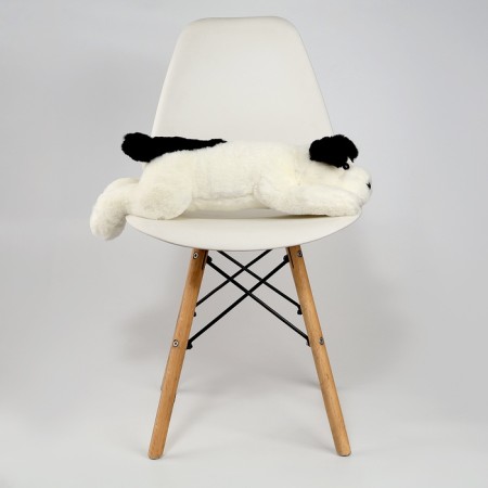 Soft toy "Dog", 50 cm, black and white color-5