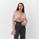 Women's silk blouse with mists mist, size 42, beige