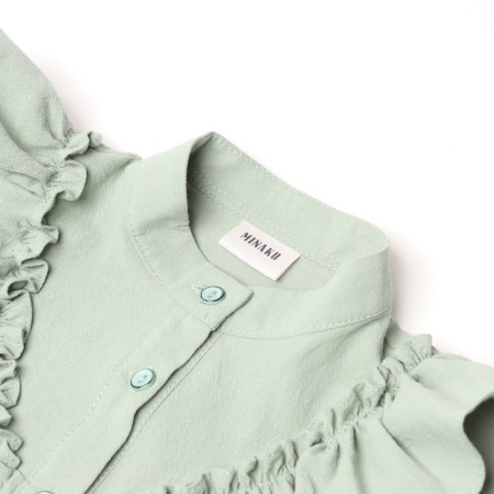 Blouse for girls minku olive color, height 134 cm-5