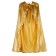 Carnival cloak, satin, color gold with curl length 100cm