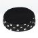 Lowcost Lyncost Round, Poplin, 40 x 40 x 12 cm, black with paws