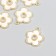 Decor for creativity Metal, acrylic "White Flower" gold 0.2x1.6x1.7 cm